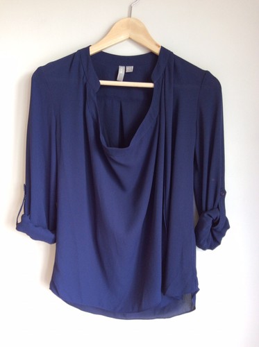 Asos navy blouse - blouse, top,