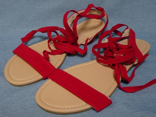 Asos laced sandals red - laced, sandals.