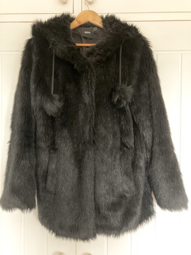 Stunning black faux - black, coat