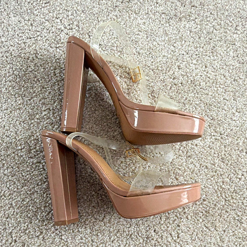 Asos beige clear platform - clear,