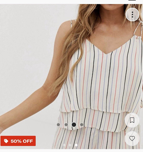 Asos striped neck - striped, v-neck