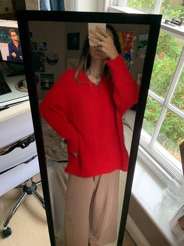 Asos wool oversized red jumper - oversized,