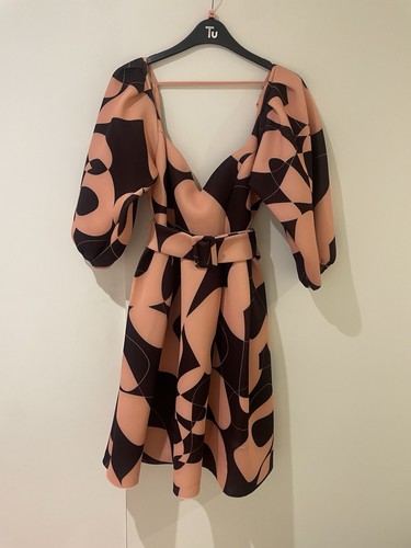 Black pink puff sleeve - &, dress