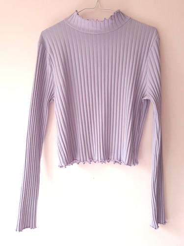 Asos ribbed lilac long - ribbed, sleeve