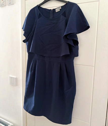 Asos navy shift dress - navy, knee