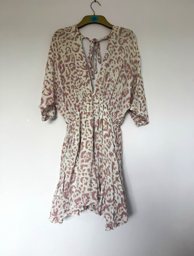 Asos design white pink leopard - white,