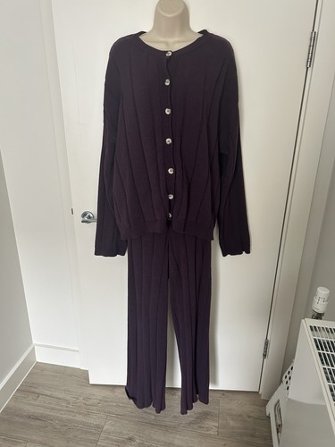 Women dark plum ribbed - dark,