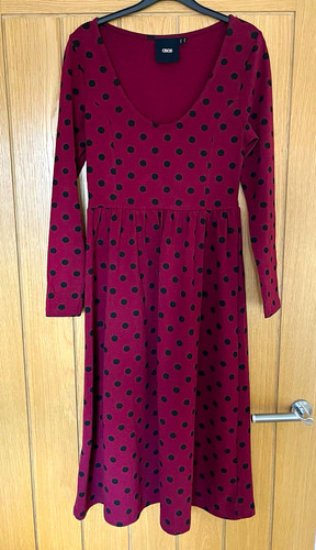 Asos burgundy black - asos, polka