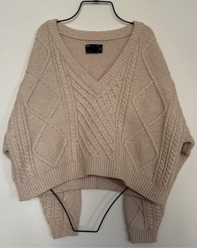 Asos oatmeal cable knit jumper - cable,