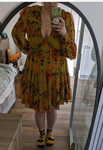 Asos size olive dress with - olive,