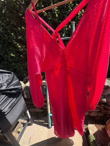 Pink backless long puff - long,
