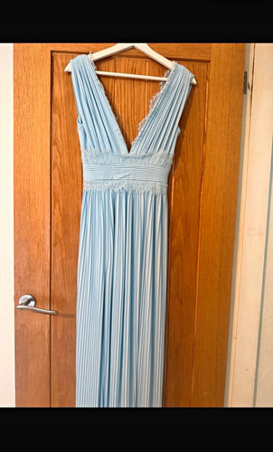 Asos blue pleated - blue,