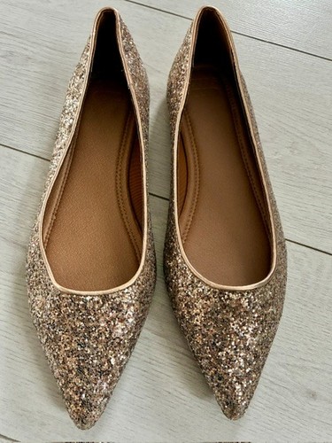 Asos gold glitter shoes - size, 9