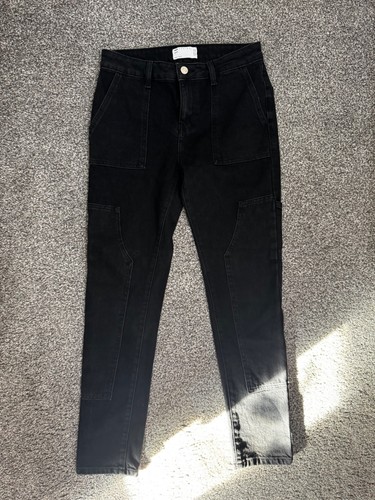 Womens black cargo skinny - black,