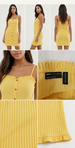 Asos design yellow ribbed - asos,