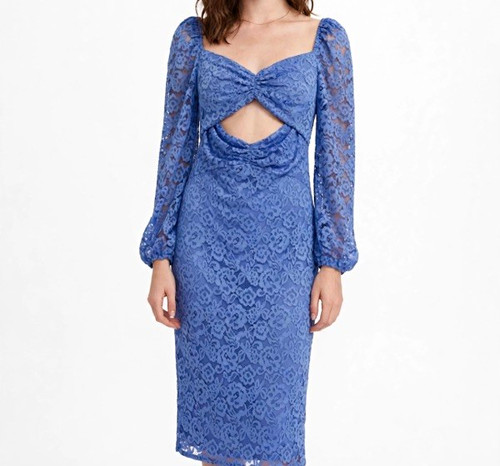 Asos blue floral lace bodycon - asos,
