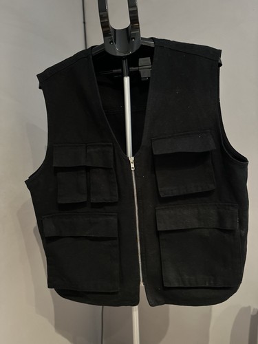 Mens black denim waistcoat - mens,