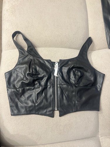 Asos faux leather crop - asos,