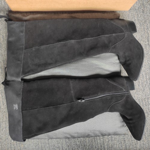 Asos black suede over - black, over-the-knee