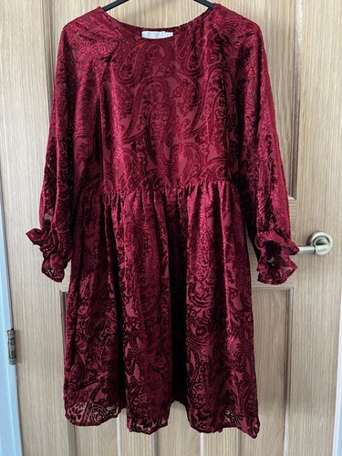 Asos velvet patterned red - asos,