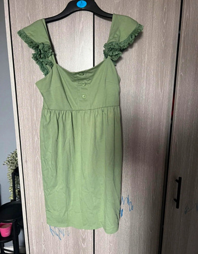 Asos green fringe - asos, button