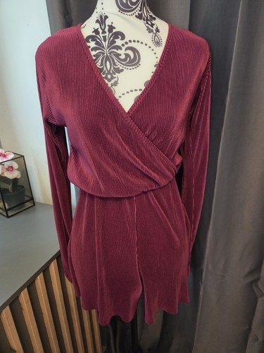 Asos design burgundy - asos, plisse