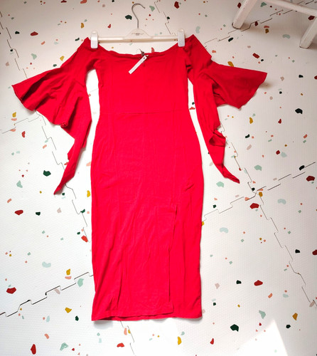 Asos red off shoulder - asos,