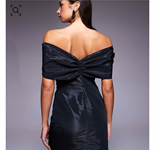 Asos design black taffeta - asos,